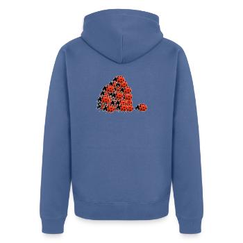 Un tas de chance - Wolly Sheepling Gaming - Veste à capuche bio Premium Unisexe - bleu pigeon - Dos - Nico (187cm)