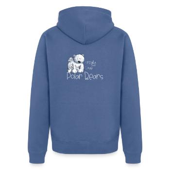 J’aime vraiment les ours polaires Ours polaire Ours polaire - Veste à capuche bio Premium Unisexe - bleu pigeon - Dos - Nico (187cm)