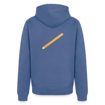 Simple pencil motif – classic and creative - Unisex Premium Organic Zip Hoodie - stone blue - Back - Nico (187cm)