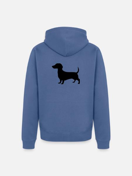 Dachshund Dog Gift Dachshund Lover - Unisex Premium Organic Zip Hoodie - stone blue
