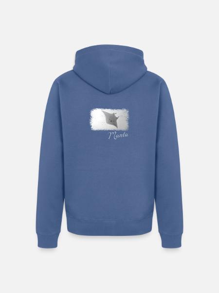 Mantarochen - Unisex Premium Bio Zip Hoodie - Taubenblau