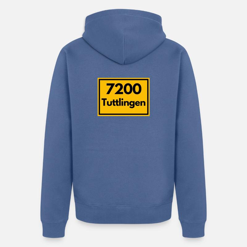 ANCIEN CODE POSTAL RETRO 7200 TUTTLINGEN - Veste à capuche bio Premium Unisexe - bleu pigeon