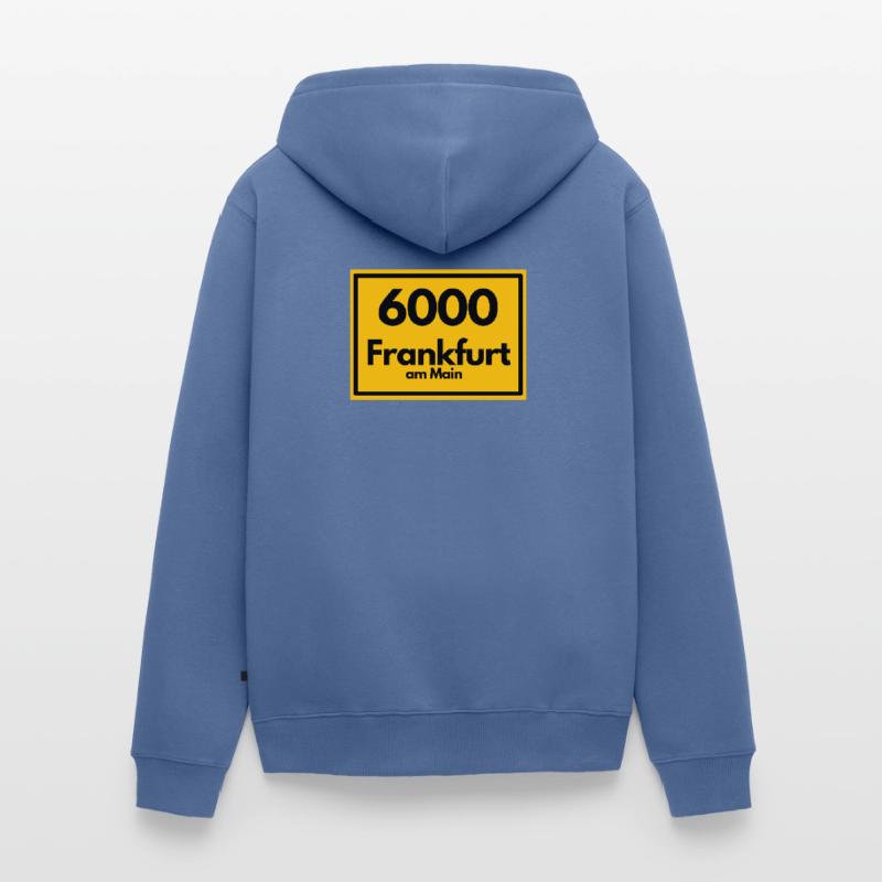 OLD POSTCODE POSTCODE RETRO 6000 FRANKFURT AM MAIN Unisex Premium Organic Zip Hoodie