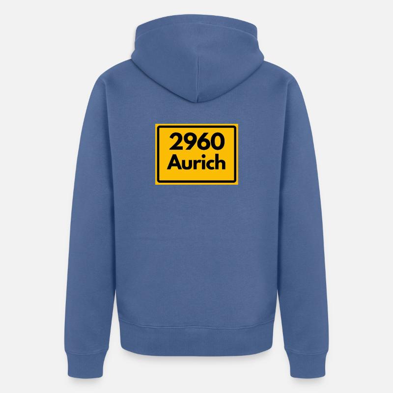 ANCIEN CODE POSTAL 2960 AURICH OSTFRIESLAND - Veste à capuche bio Premium Unisexe - bleu pigeon
