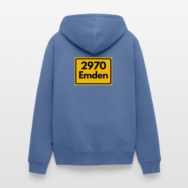 OLD POSTCODE ZIP CODE RETRO ⚓ 2970 Emden Moin moin Unisex Premium Organic Zip Hoodie