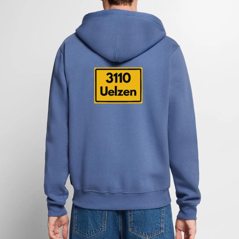 OLD POSTCODE ZIP CODE 3110 UELZEN HUNDERTWASSER Unisex Premium Organic Zip Hoodie