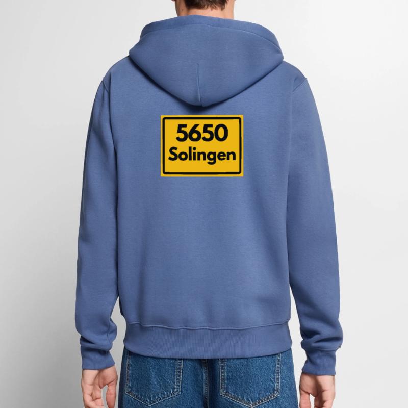 OLD POSTCODE POSTCODE RETRO 5650 SOLINGEN Unisex Premium Organic Zip Hoodie