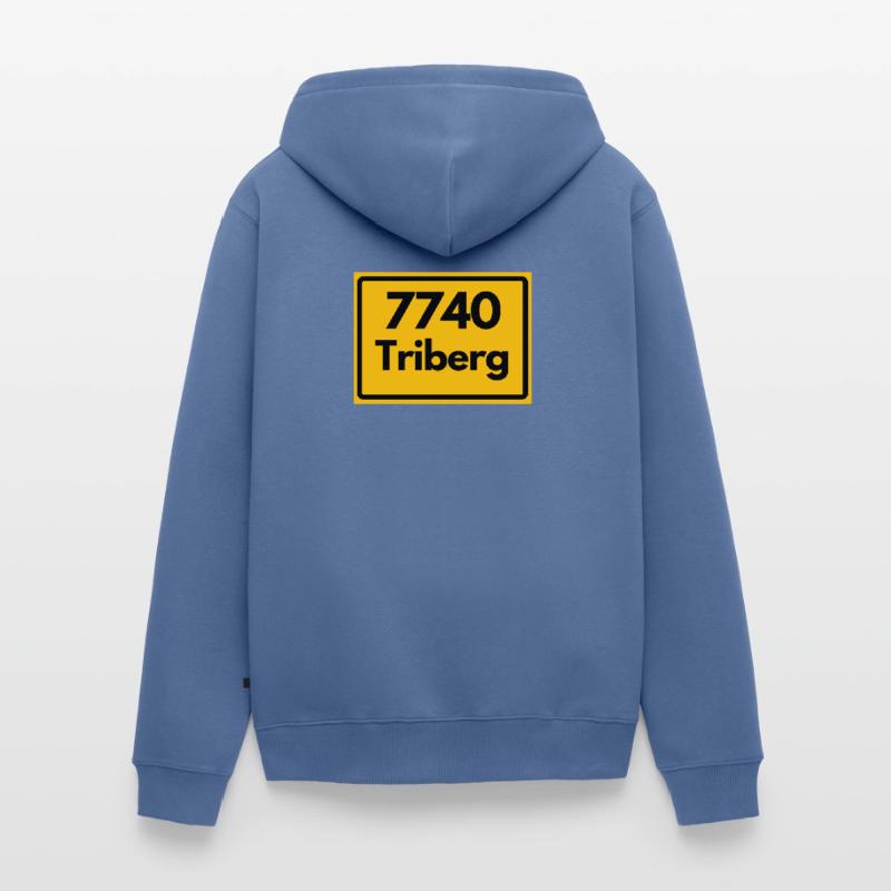 OLD POSTCODE ZIP CODE RETRO 7740 TRIBERG HEIMAT Unisex Premium Organic Zip Hoodie