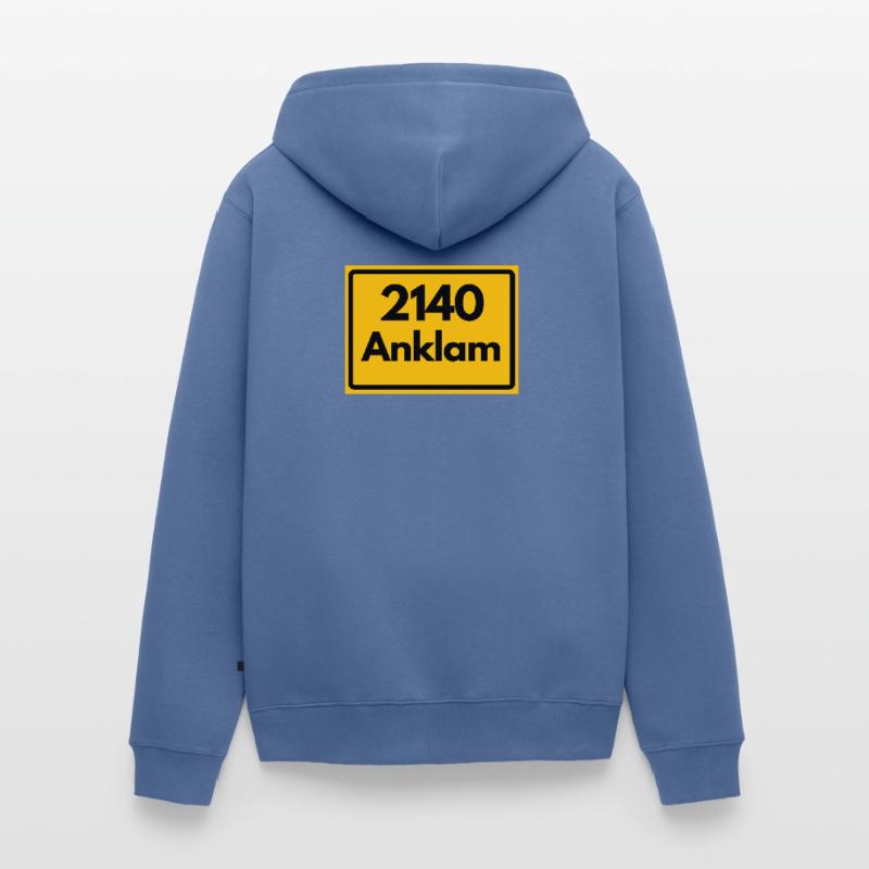 OLD POSTCODE POSTCODE RETRO 2140 ANKLAM HEIMAT Unisex Premium Organic Zip Hoodie