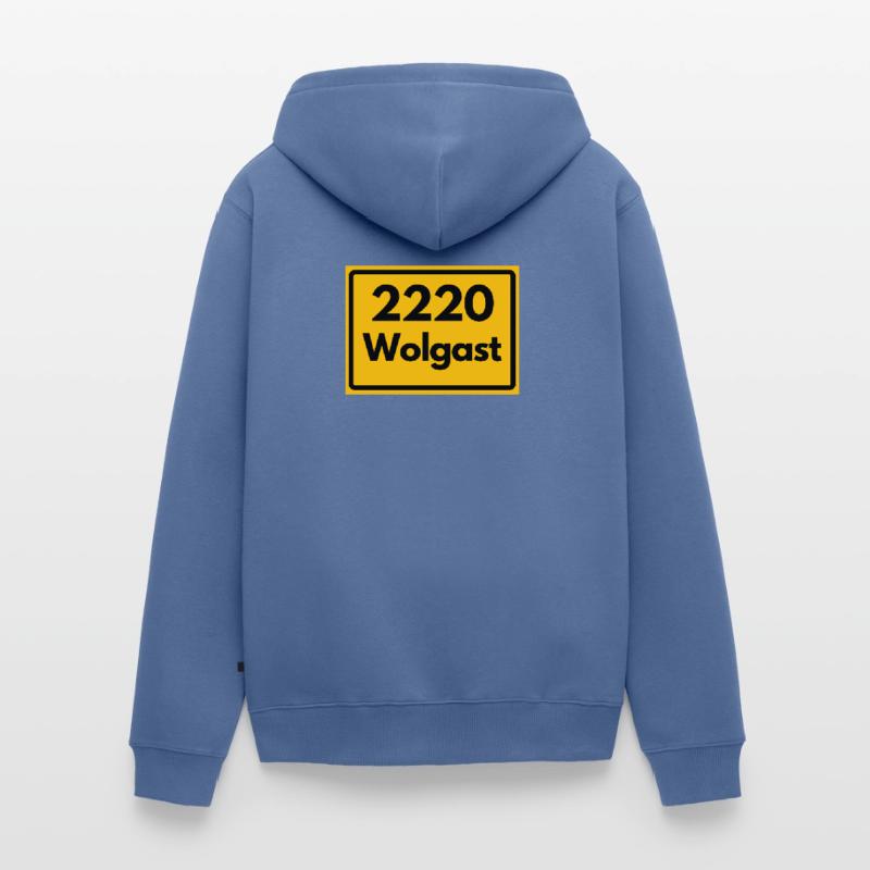 OLD POSTCODE POSTCODE RETRO 2220 WOLGAST HEIMAT Unisex Premium Organic Zip Hoodie