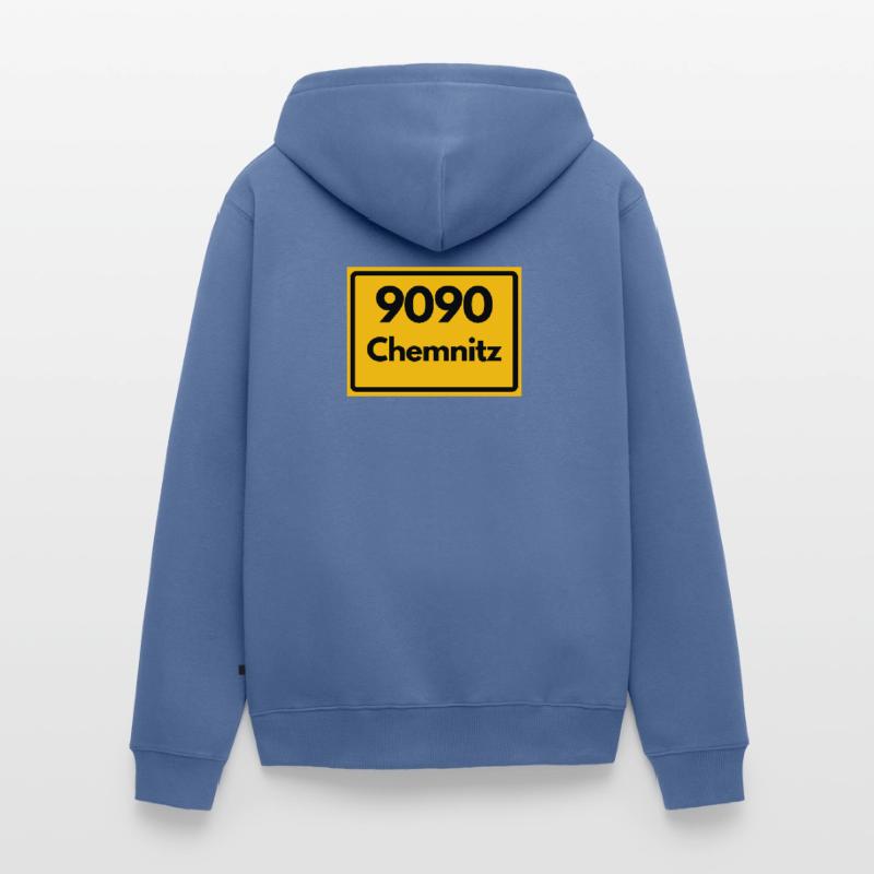 OLD POSTCODE 9090 SAXONY CHEMNITZ POSTAL CODE Unisex Premium Organic Zip Hoodie