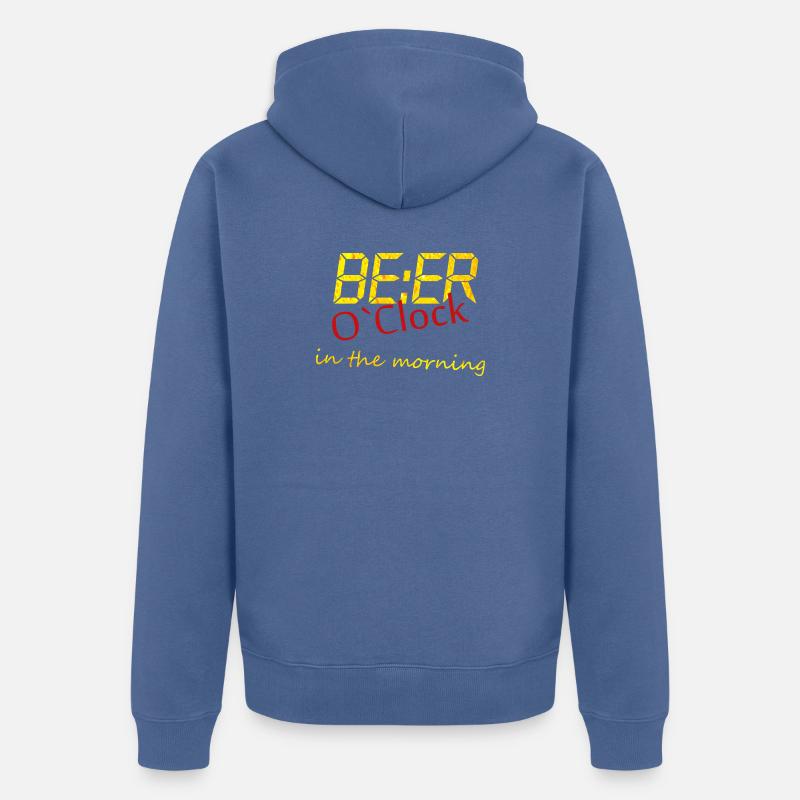 Bière du matin - Veste à capuche bio Premium Unisexe - bleu pigeon