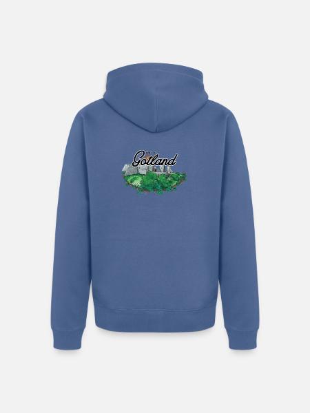 Das ist Gotland - Der Ringwall - Unisex Premium Bio Zip Hoodie - Taubenblau