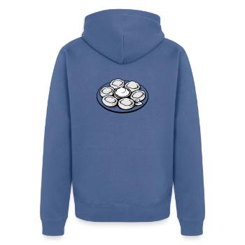 Pelmeni, Manti - Veste à capuche bio Premium Unisexe - bleu pigeon - Dos - Nico (187cm)