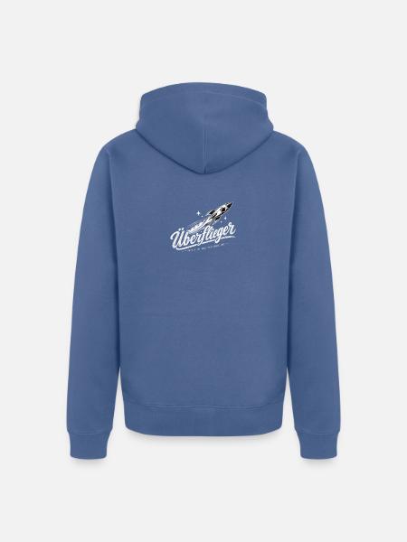 Überflieger (Erfolgreich) - Unisex Premium Bio Zip Hoodie - Taubenblau