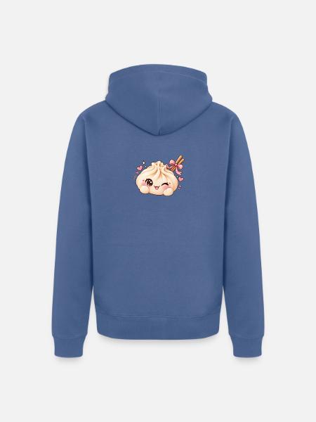 DumplingSquishiie<3 - Unisex Premium Bio Zip Hoodie - Taubenblau