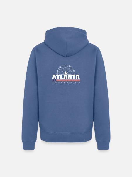 Atlanta - Unisex Premium Bio Zip Hoodie - Taubenblau