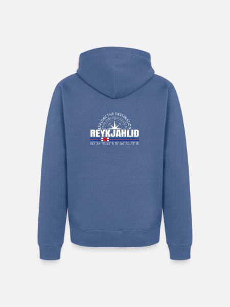 Reykjahli - Unisex Premium Bio Zip Hoodie - Taubenblau