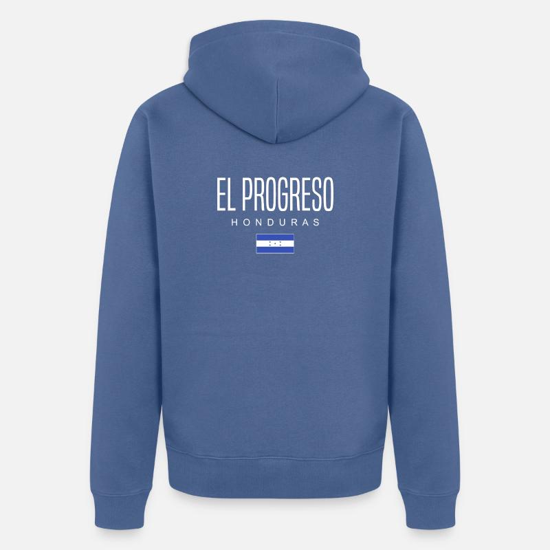 El Progreso Honduras Honduriens - Veste à capuche bio Premium Unisexe - bleu pigeon