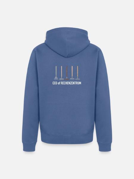 Rechenzentrum Gärtner Garten Gartenarbeit - Unisex Premium Bio Zip Hoodie - Taubenblau