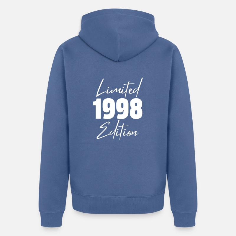 1998 Édition limitée - Veste à capuche bio Premium Unisexe - bleu pigeon