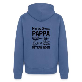 If dad can't fix it, no one can. - Unisex Premium Organic Zip Hoodie - stone blue - Back - Nico (187cm)