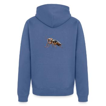 cafards insectes cafards cafards cafards - Veste à capuche bio Premium Unisexe - bleu pigeon - Dos - Nico (187cm)