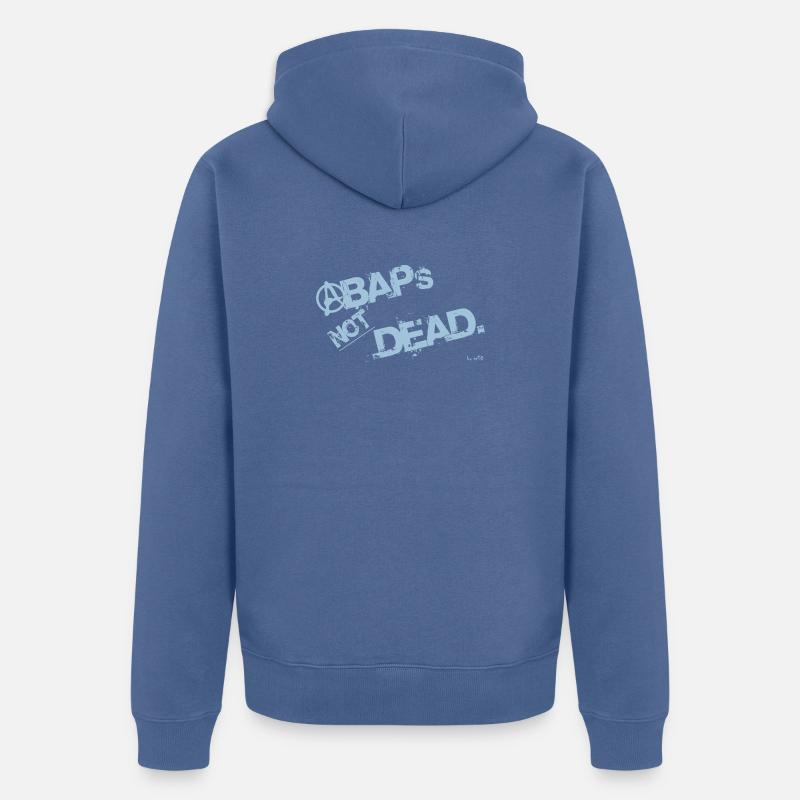 ABAPsNotDead light Blue - Unisex Premium Bio Zip Hoodie - Taubenblau