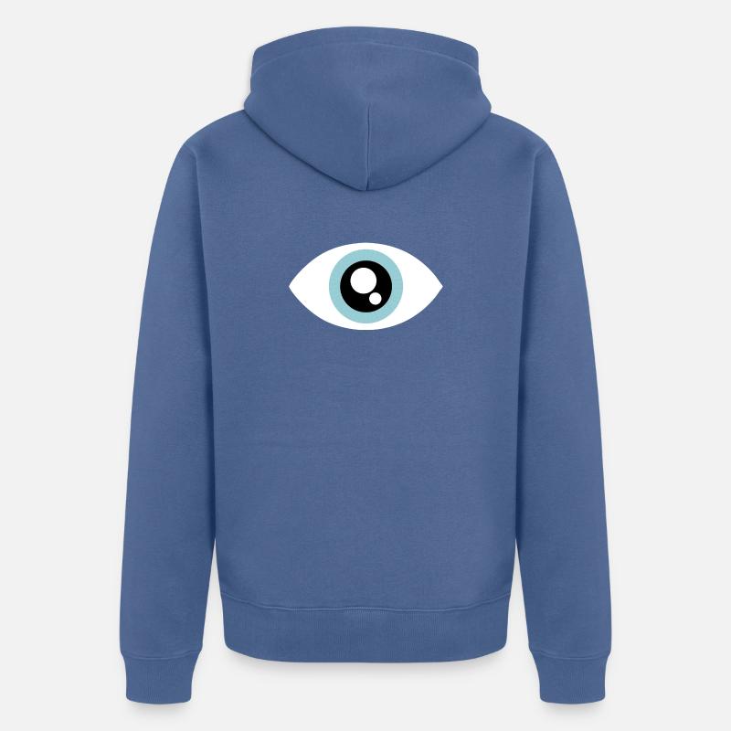 Aqua Eye Minimal Circle - Veste à capuche bio Premium Unisexe - bleu pigeon