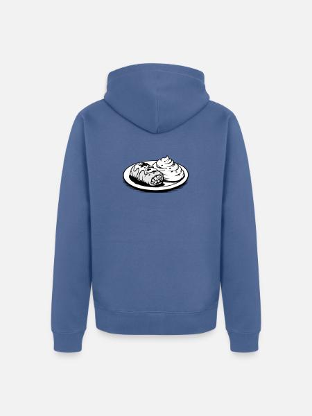 Golubzi cabbage wrap with mashed potatoes - Unisex Premium Organic Zip Hoodie - stone blue
