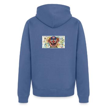 Canada Fancomic - Football Party - Unisex Premium Organic Zip Hoodie - stone blue - Back - Nico (187cm)