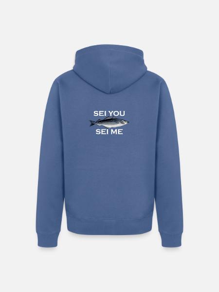 Sag, du sagst, ich - Unisex Premium Bio Zip Hoodie - Taubenblau