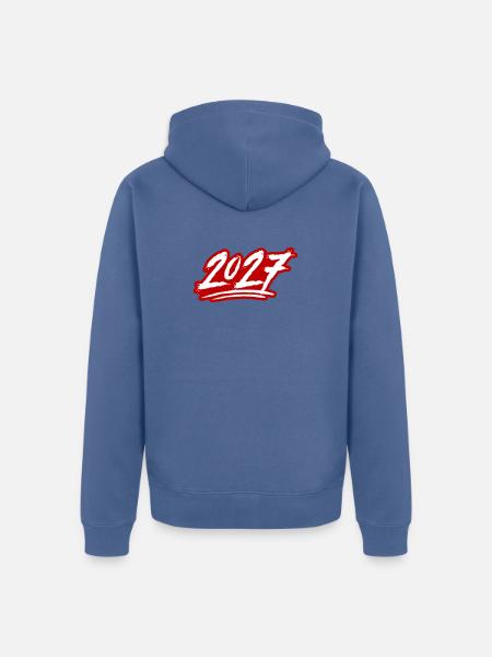 2027 Jahreszahl - Unisex Premium Bio Zip Hoodie - Taubenblau