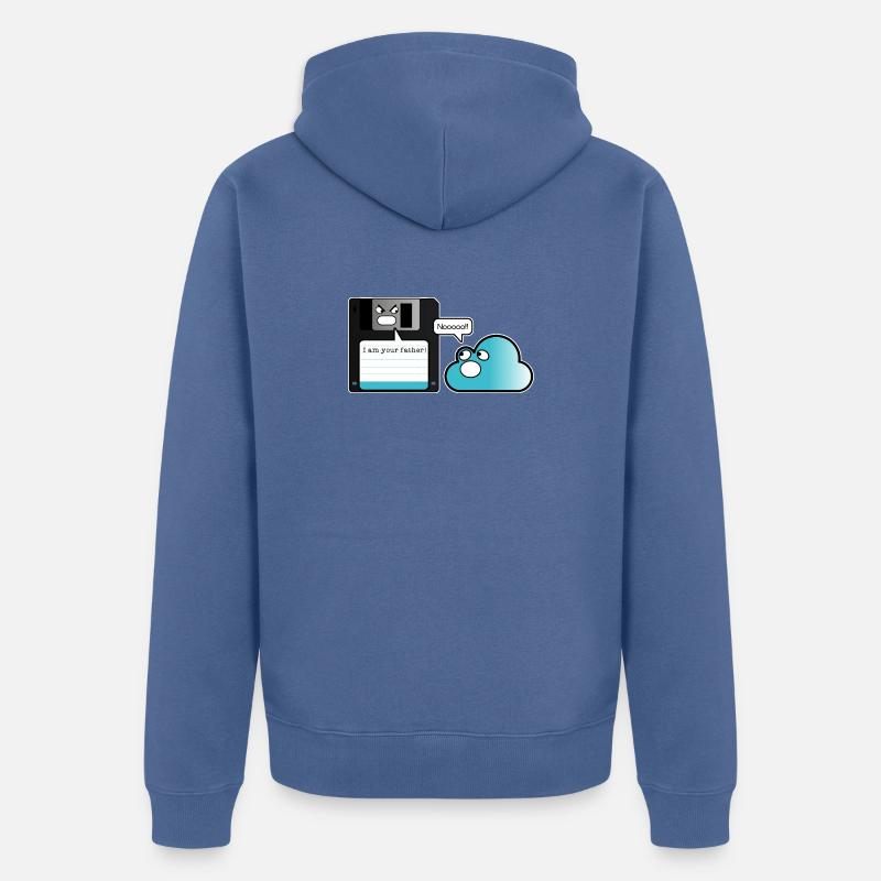 Diskette Cloud Speicher Vater Computer Witz - Unisex Premium Bio Zip Hoodie - Taubenblau
