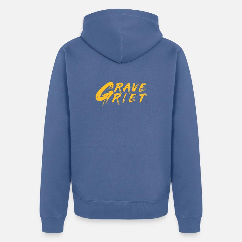 Grave Griet - Dialecte anversois - Veste à capuche bio Premium Unisexe - bleu pigeon