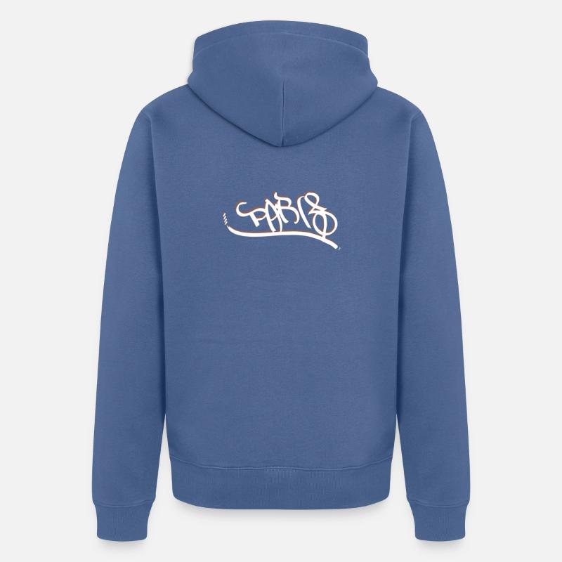 Graffiti Style Paris Design - Unisex Premium Bio Zip Hoodie - Taubenblau