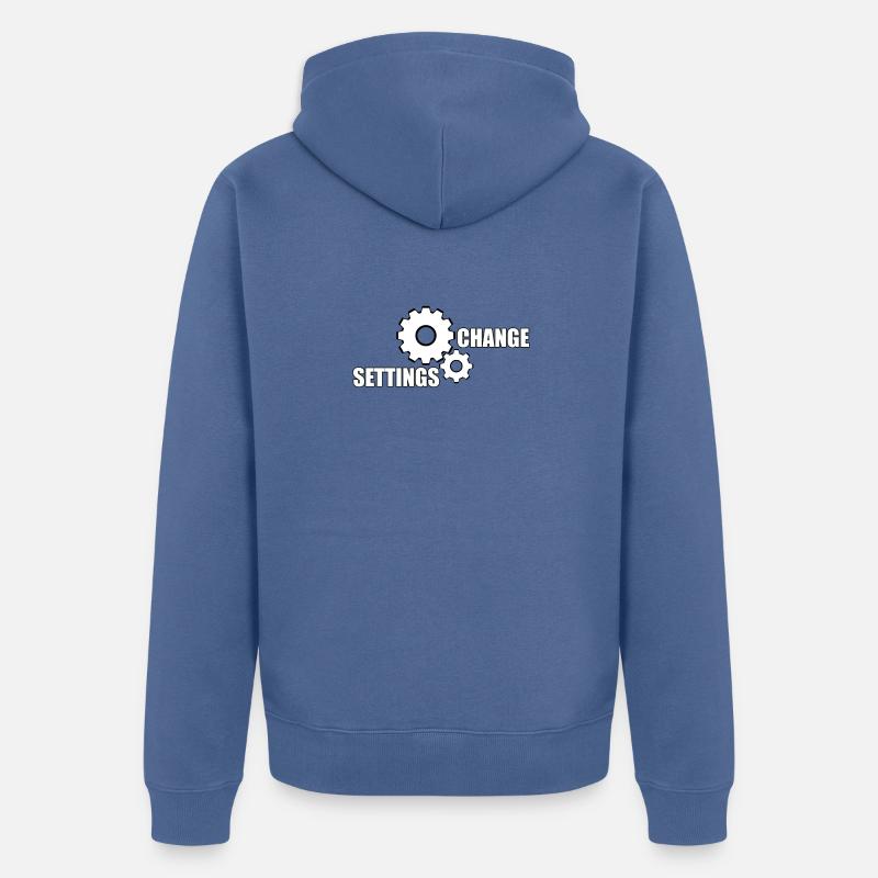 MODIFIER LES PARAMÈTRES - Veste à capuche bio Premium Unisexe - bleu pigeon