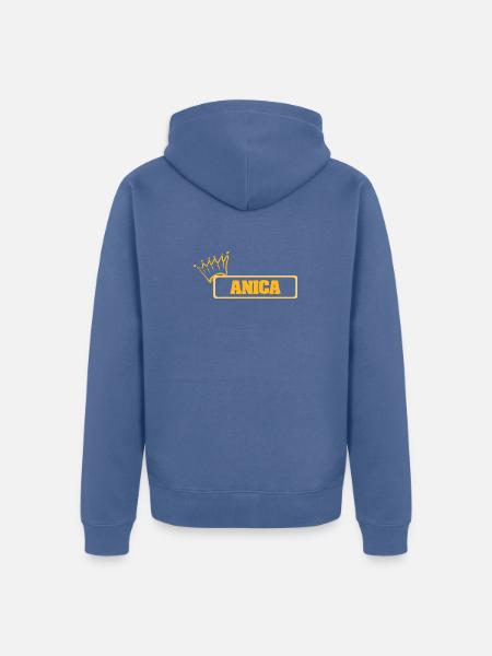 Vorname Anica - Unisex Premium Bio Zip Hoodie - Taubenblau