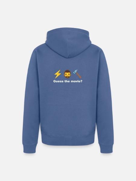 Das Hammermotiv des Donnergottes - Unisex Premium Bio Zip Hoodie - Taubenblau