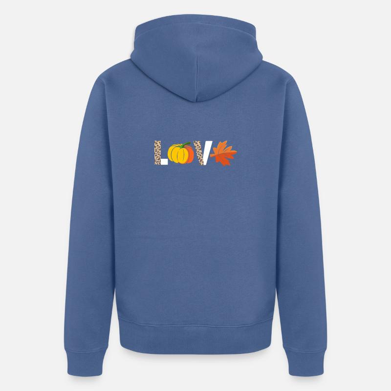 Thanksgiving Mama Mutter Oma Großmutter - Unisex Premium Bio Zip Hoodie - Taubenblau