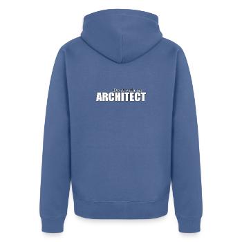 ARCHITECTE - Veste à capuche bio Premium Unisexe - bleu pigeon - Dos - Nico (187cm)