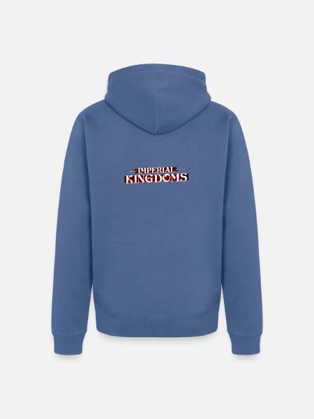 Kaiserliche Königreiche – Rot - Unisex Premium Bio Zip Hoodie - Taubenblau