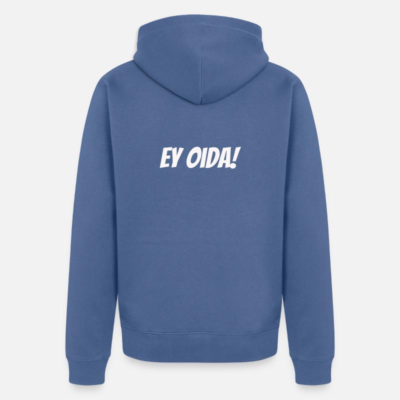 Salut Oida ! – Dialect Deluxe - Veste à capuche bio Premium Unisexe - bleu pigeon