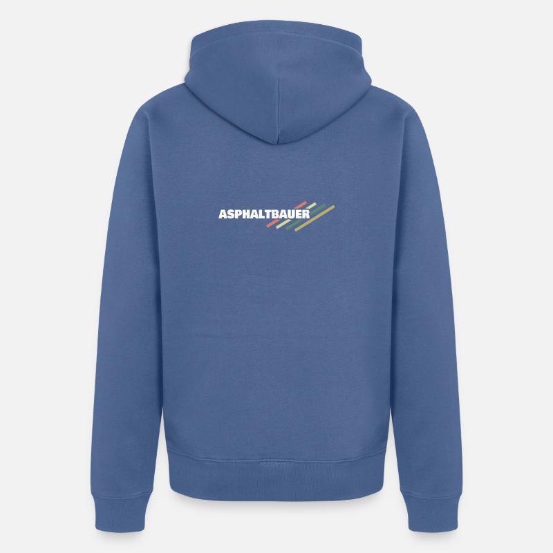 Beruf Asphaltbauer - Unisex Premium Bio Zip Hoodie - Taubenblau