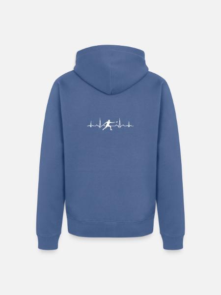 Ultimate Frisbee Geschenk für der Ultimate-Spieler - Unisex Premium Bio Zip Hoodie - Taubenblau