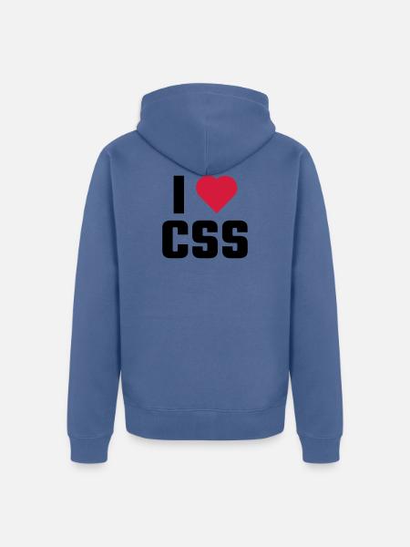 J'aime CSS - Veste à capuche bio Premium Unisexe - bleu pigeon