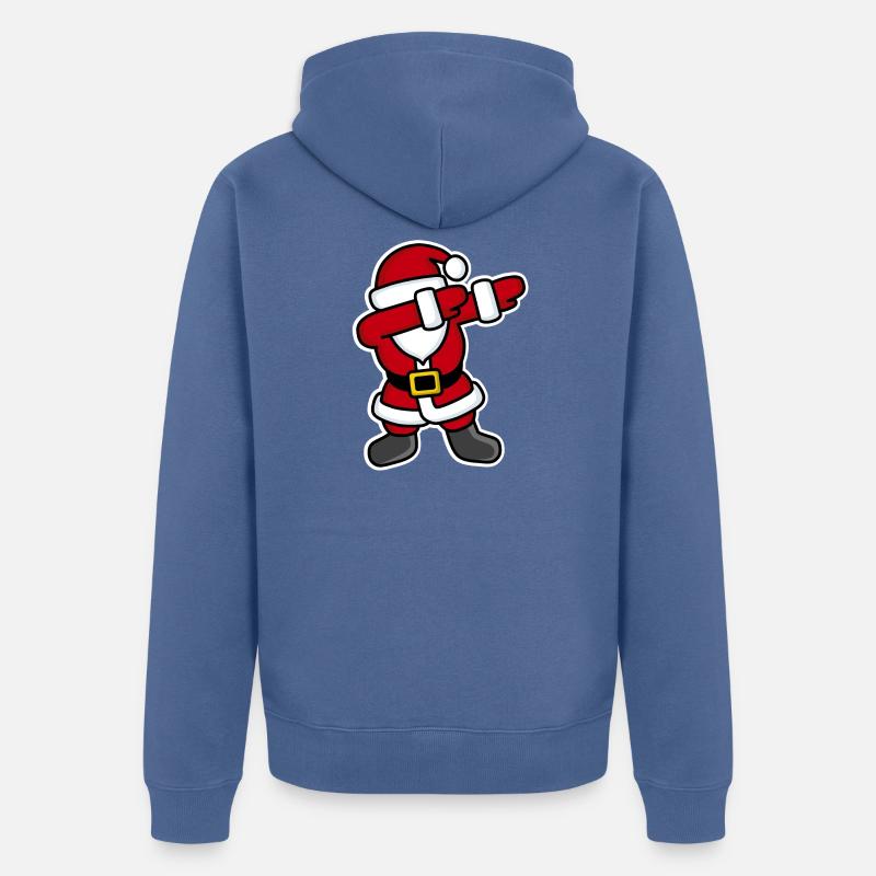 Dab / dabbing / dabbing' Santa Claus - Veste à capuche bio Premium Unisexe - bleu pigeon