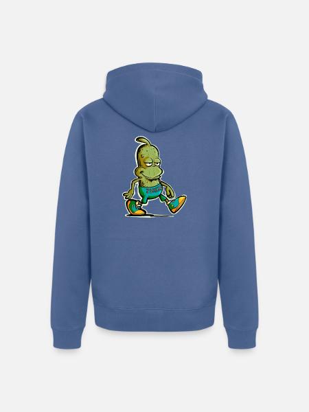 Gurkenmann - Unisex Premium Bio Zip Hoodie - Taubenblau