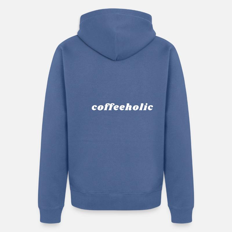 Coffeeholic Caffeine - Caffeine - Veste à capuche bio Premium Unisexe - bleu pigeon