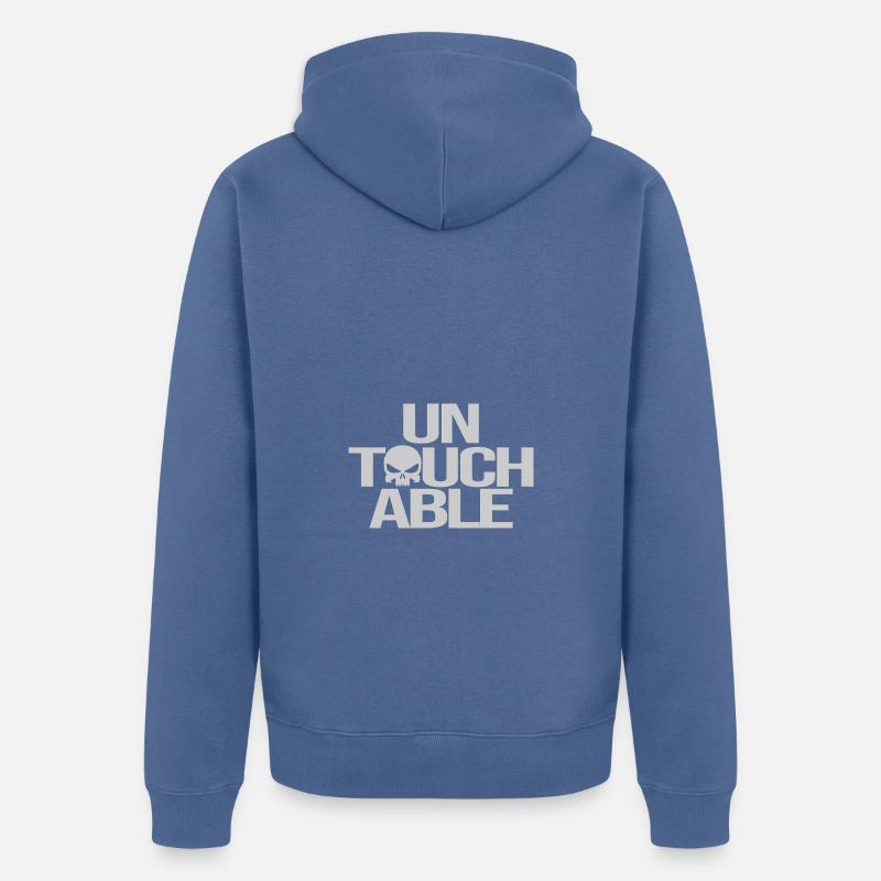 intouchable - Veste à capuche bio Premium Unisexe - bleu pigeon